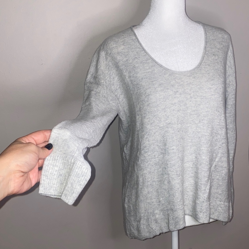 Madewell Light Grey Scoop Neck Alpaca & Wool Blend Sweater - Picture 5 of 12